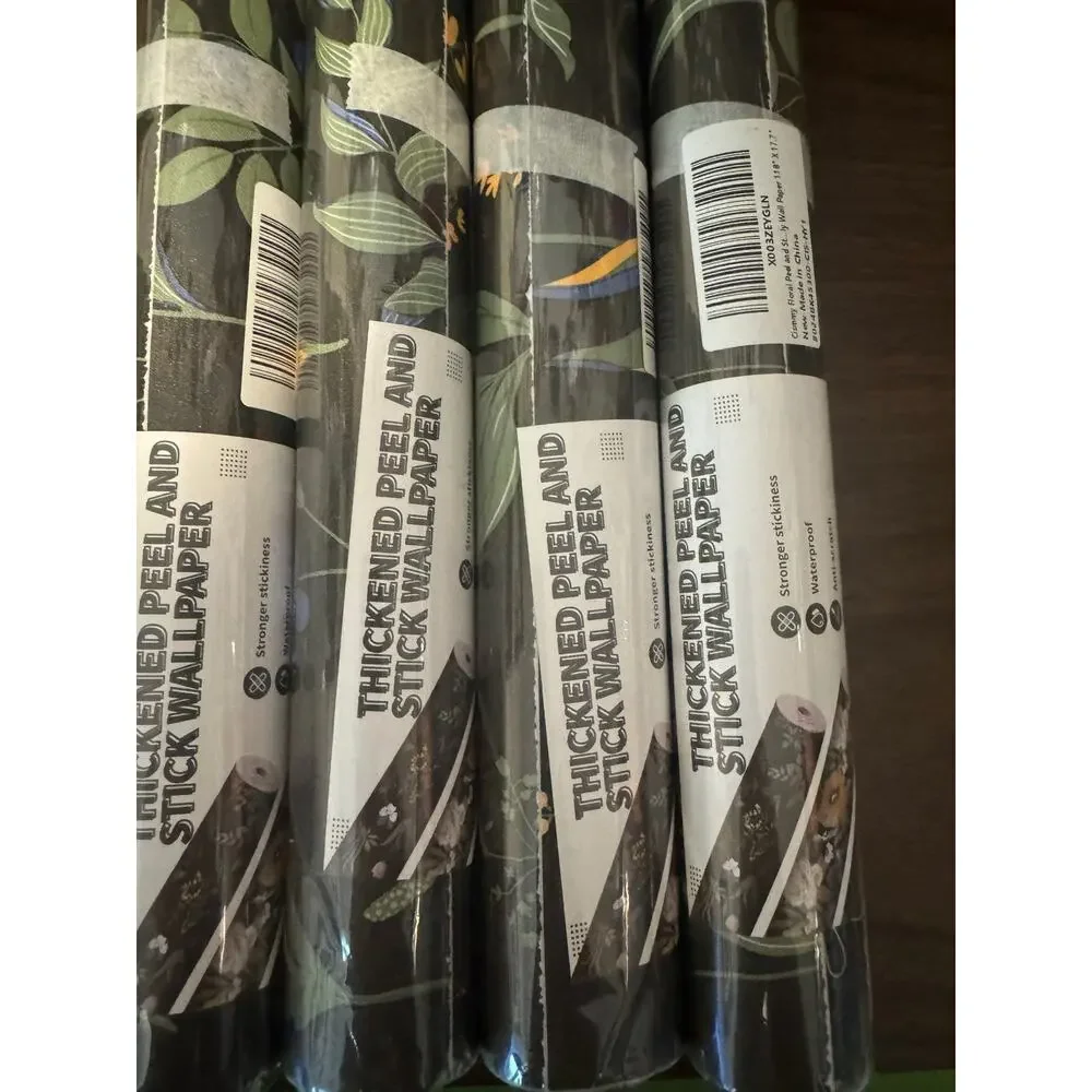 Set of 4 Rolls Cismm Floral Peel and Stick Wallpaper Boho 118